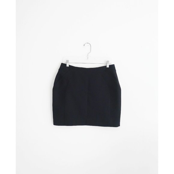 Marni Black Wool Silk Structured Straight Skirt size IT 42 US 6 - Picture 1 of 4
